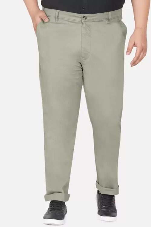 Men Regular Fit Cotton Blend Trousers